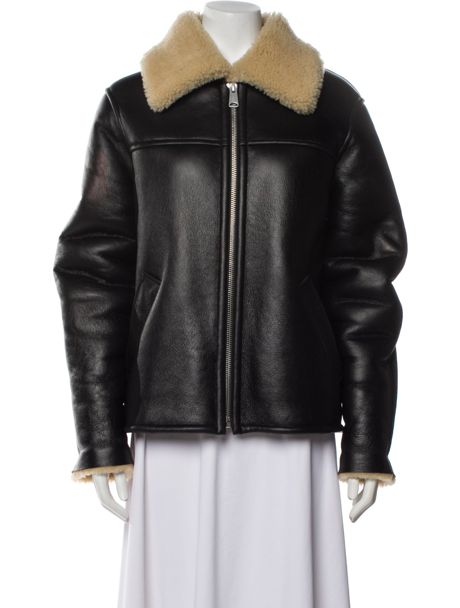 Rag & Bone Leather Faux Fur Coat